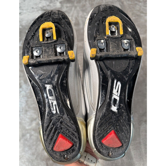 Sidi White Red Hook & Loop 3 Bolt Road Cycling Shoes Mens Size 43 US 9 - Picture 6 of 8